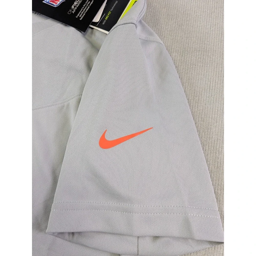 Cleveland Browns Shirt Womens Large Gray Nike Dri-Fit Training New Short Sleeve